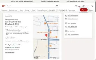 Walgreens of Effingham website