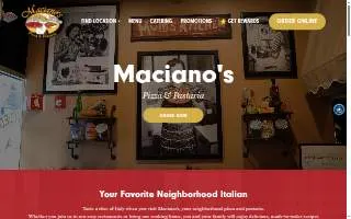 Maciano's Pizza & Pastaria of Shorewood website