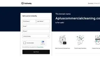 A+ Commercial Cleaning Services website