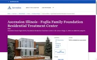 Ascension Illinois - Foglia Family Foundation Residential Treatment Center website