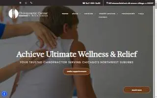 Elk Grove Chiropractic Center website