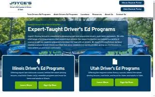 Joyce's Driving School of Elk Grove Village website