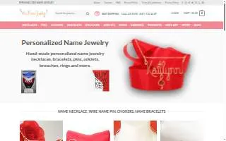 Wire Name Jewelry website