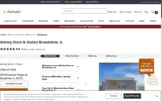Ashley Store + Outlet of Elmhurst website