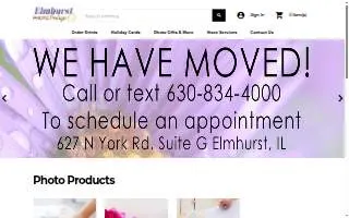 Elmhurst Photo Boutique website