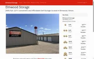 Elmwood Storage website