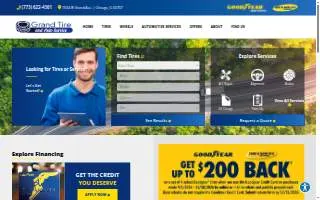 Grand Tire and Auto Service website