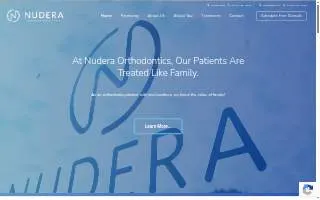 Nudera Orthodontics of Elmwood Park website