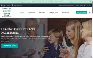Sound Care Hearing Group of Elmwood Park website
