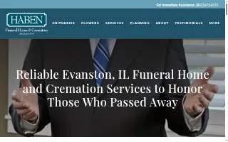 Haben Funeral Home & Crematory of Evanston website