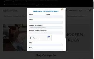 Rouzati Rugs (Area Rugs & Rug Services) website