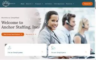 Anchor Staffing Inc website