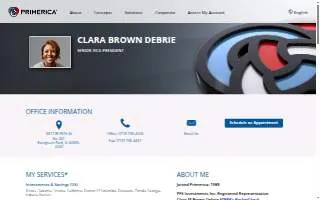 Clara Brown Debrie: Primerica - Financial Services website