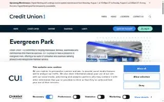 Credit Union 1 of Evergreen Park website