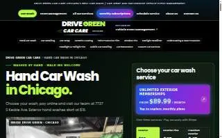 Drive Green Car Care website