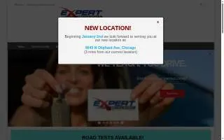 Expert Driving School of Evergreen Park website