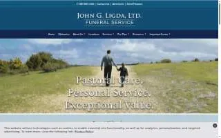 John G. Ligda, Ltd Funeral Service website