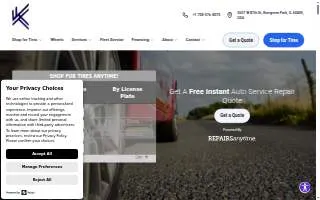 Kingdom Kustom Wheels website