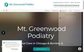 Mt Greenwood Podiatry Center of Evergreen Park website