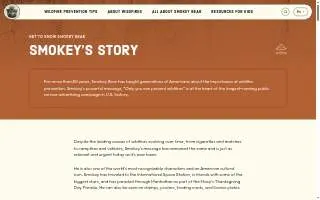 Smokey Bear of Evergreen Park website