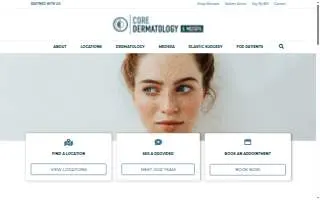 Core Dermatology & Medspa website