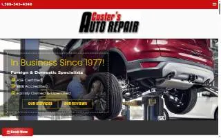 Custer's Auto Repair website