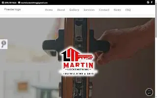 Martin Locksmithing Business Home & Auto website