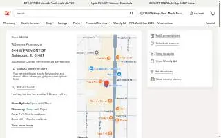 Walgreens Pharmacy of Galesburg website