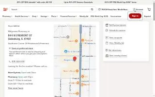 Walgreens of Galesburg website