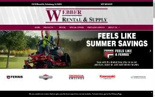 Webber Rental & Supply website