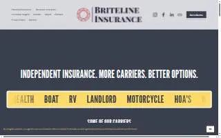 Briteline Insurance website