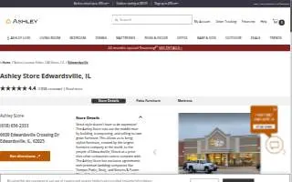Ashley Store of Glen Carbon website