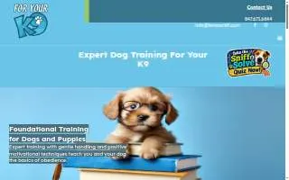 For Your K9, Inc. of Glendale Heights website