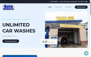 Sudz Car Wash and Detail of Glendale Heights website