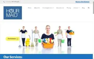 Hour Maid Cleaning Services Inc website