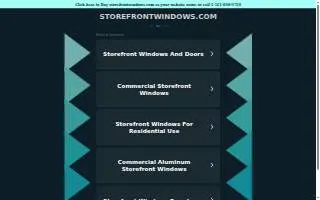 StoreFront Commercial Windows & Glass Railings website