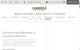 Ageless Med Spa of Godfrey website