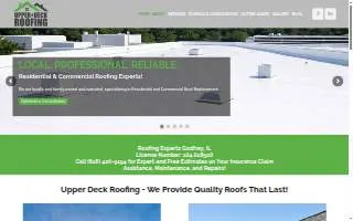 Upper Deck Roofing of Godfrey website
