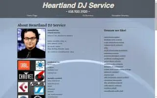 Heartland DJ Service website