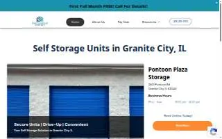 Pontoon Plaza Storage website