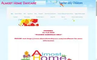Almost Home Daycare of Grayslake website