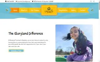 Gloryland Preschool website