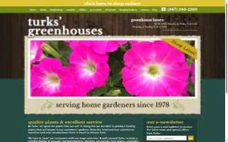 Turks' Greenhouses website