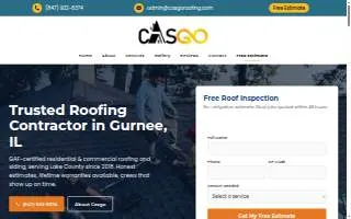 CasGo Roofing Corp. website