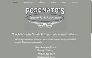 Posemato's Bodyworks & Restorations website