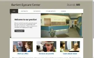 Bartlett Eyecare Center website