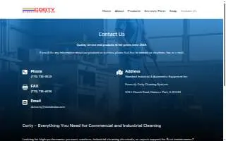 Corty Cleaning Services website