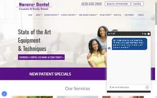 Hanover Dental website