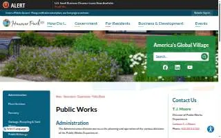 Hanover Park Public Works website