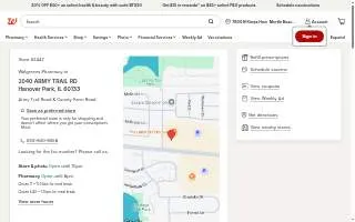 Walgreens Pharmacy of Hanover Park website